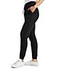 Splendid London Lounge Waffle Knit High Rise Tie Front Full Length Jogger, Color:Black - Image 3