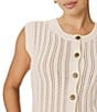 Splendid Luca Knit Button Front Vest - Image 4