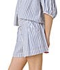 Splendid Madelyn Stripe Mid-Rise Elastic Back Coordinating Lounge Shorts - Image 3