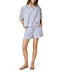 Splendid Madelyn Stripe Mid-Rise Elastic Back Coordinating Lounge Shorts - Image 4
