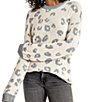 Color:Olive Leopard - Image 3 - Mal Leopard Crew Neck Long Sleeve Sweater