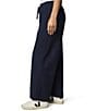 Splendid Matilda Terry Knit Drawstring Ankle Length Lounge Pants, Color:Navy - Image 3