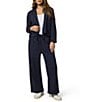 Splendid Matilda Terry Knit Drawstring Ankle Length Lounge Pants, Color:Navy - Image 4