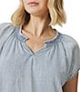 Splendid Meadow Split V-Neck Short Sleeve Blouse - Image 4