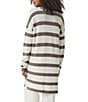 Splendid Octavia Knit Stripe Print Shaw Collar Long Sleeve Cardigan, Color:Pine Bark Stripe - Image 2