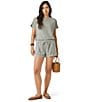 Splendid Rosalie Linen Blend Mid Rise Pull-On Shorts - Image 4