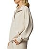 Splendid Scuba Soft Stretch Knit Mock Neck Long Sleeve Top, Color:Pale Oak - Image 3