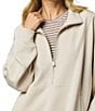 Splendid Scuba Soft Stretch Knit Mock Neck Long Sleeve Top, Color:Pale Oak - Image 6
