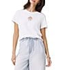 Splendid Seashell Embroidery Crew Neck Short Sleeve Tee - Image 1