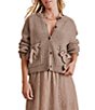Splendid Selena Satin Tie Long Sleeve Cardigan - Image 1