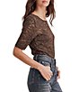 Splendid Skyler Stretch Lace Short Sleeve Top - Image 2