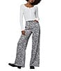 Splendid Soft Woven Leopard Print Mid Rise Drawstring Pants, Color:Leopard Print - Image 4