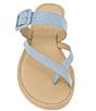 Color:Denim - Image 5 - Sutton Denim Buckle Thong Sandals