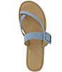 Color:Denim - Image 6 - Sutton Denim Buckle Thong Sandals