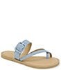 Color:Denim - Image 1 - Sutton Denim Buckle Thong Sandals