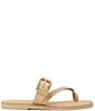 Color:Light Almond - Image 2 - Sutton Leather Buckle Thong Sandals