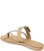 Color:Light Almond - Image 4 - Sutton Leather Buckle Thong Sandals