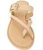 Color:Light Almond - Image 5 - Sutton Leather Buckle Thong Sandals