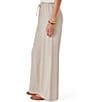 Splendid Valerie Linen Blend Mid Rise Drawstring Lounge Pants - Image 3