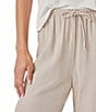 Splendid Valerie Linen Blend Mid Rise Drawstring Lounge Pants - Image 4