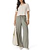 Splendid Valerie Linen Blend Mid Rise Drawstring Lounge Pants - Image 5