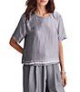 Splendid Violet Short Sleeve Top - Image 1
