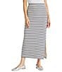 Color:Navy/White - Image 1 - Whitney Striped Knit Maxi Skirt