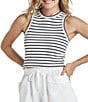 Color:Navy/White - Image 1 - Whitney Striped Knit Tank
