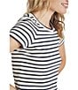 Color:Navy/White - Image 5 - Whitney Striped Knit Tee