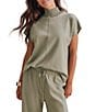 Splendid Winslow Coordinating Knit Mock Neck Cap Sleeve Top - Image 1