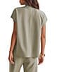 Splendid Winslow Coordinating Knit Mock Neck Cap Sleeve Top - Image 2