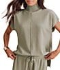 Splendid Winslow Coordinating Knit Mock Neck Cap Sleeve Top - Image 5