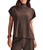 Splendid Winslow Coordinating Knit Mock Neck Cap Sleeve Top - Image 1