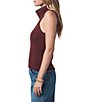 Splendid X Cella Jane Blog Boucle Knit Turtleneck Sleeveless Tank Top, Color:Rosewood - Image 4