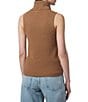 Splendid X Cella Jane Blog Boucle Knit Turtleneck Sleeveless Tank Top, Color:Caramel - Image 2