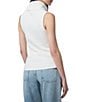 Splendid X Cella Jane Blog Boucle Knit Turtleneck Sleeveless Tank Top, Color:Snow - Image 2