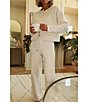 Splendid x Cella Jane Blog Boucle Mid Rise Lounge Full Length Pants, Color:Snow - Image 12