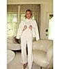 Splendid x Cella Jane Blog Boucle Mid Rise Lounge Full Length Pants, Color:Snow - Image 26