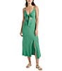 Color:Willow - Image 1 - x Cella Jane Blog Cut Out Tie Front Midi Dress