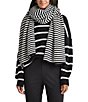 Color:Snow Heather/Black - Image 2 - x Cella Jane Blog Ottlie Striped Scarf