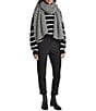 Color:Snow Heather/Black - Image 3 - x Cella Jane Blog Ottlie Striped Scarf