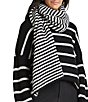 Color:Snow Heather/Black - Image 4 - x Cella Jane Blog Ottlie Striped Scarf