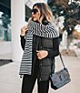 Color:Snow Heather/Black - Image 5 - x Cella Jane Blog Ottlie Striped Scarf