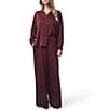 Splendid x Cella Jane Blog Satin Woven Collared Long Sleeve Button Down Shirt, Color:Rosewood - Image 5