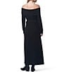 Splendid x Cella Jane Blog Sleek Off-The-Shoulder Long Sleeve A-Line Maxi Sweater Dress, Color:Black - Image 2