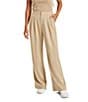 Color:Camel - Image 4 - x Cella Jane Blog Pleat Front Twill Wide Leg Trousers