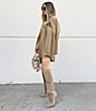 Color:Heather Camel - Image 2 - x Cella Jane Blog Cashmere Blend Rib Knit Long Sleeve Sweater Dress