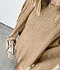 Color:Heather Camel - Image 3 - x Cella Jane Blog Cashmere Blend Rib Knit Long Sleeve Sweater Dress