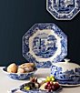 Color:Blue - Image 3 - Blue Italian Chinoiserie 10#double; Daisy Bowl