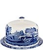 Color:blue - Image 1 - Porcelain Blue Italian Chinoiserie 2-Piece Serving Platter with Dome
